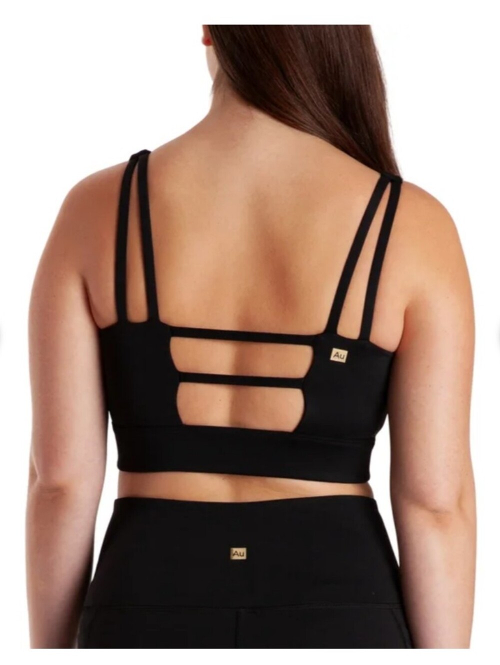 Aurum NWOT Women's Square Neck Sports Bra - BLACK XL